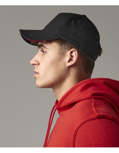 BEE-B825C-EarthAware® Classic Organic Cotton 5 Panel Cap - Sandwich Peak